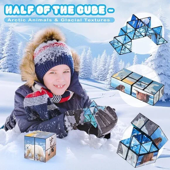 2 in 1 Magic Cube Set, Fidget Toy for Kids Adults, Yoshimoto Cube for Ages 8-12, - Picture 5 of 8